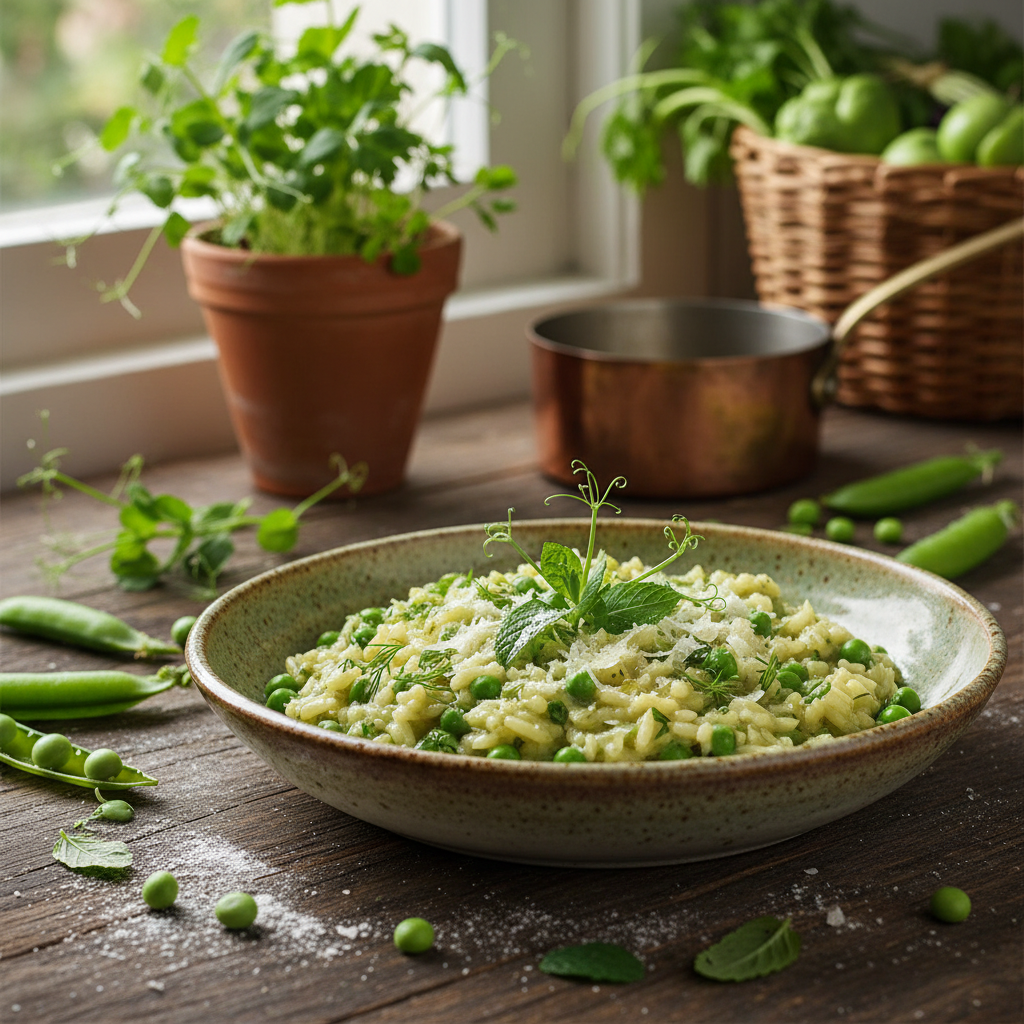 Herbed Pea Risotto