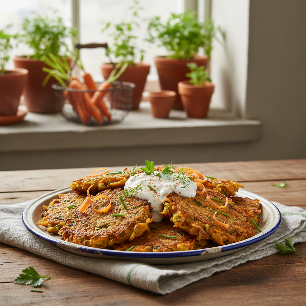 Carrot Herb Fritters