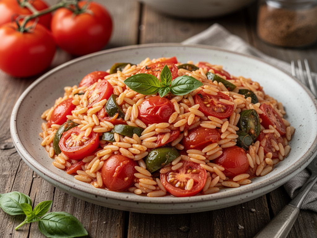 Pepper Tomato Orzo