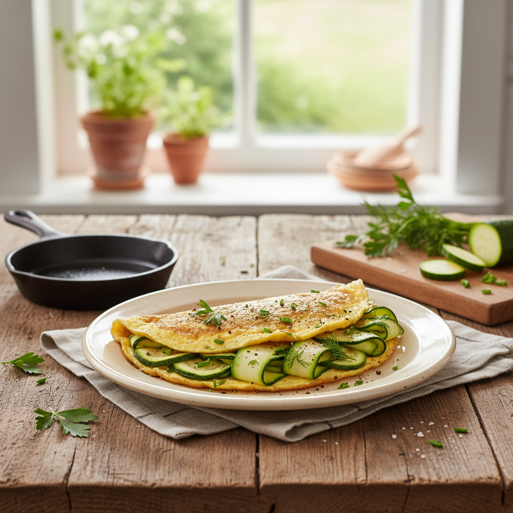 Zucchini Herb Omelet
