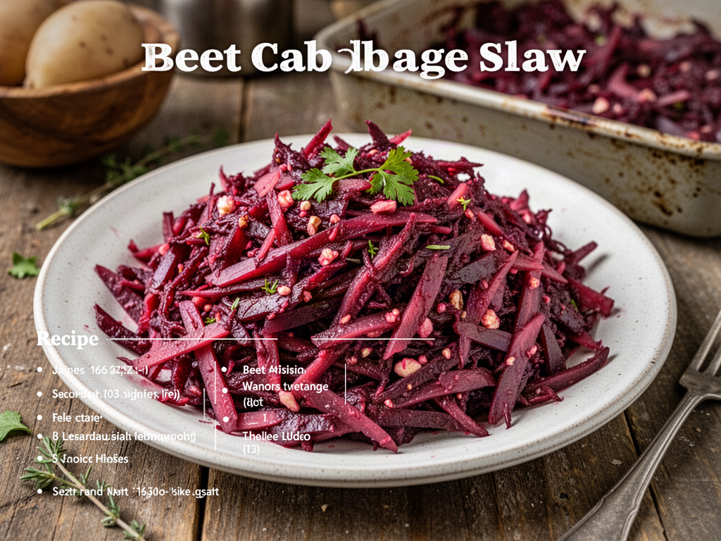 Beet Cabbage Slaw