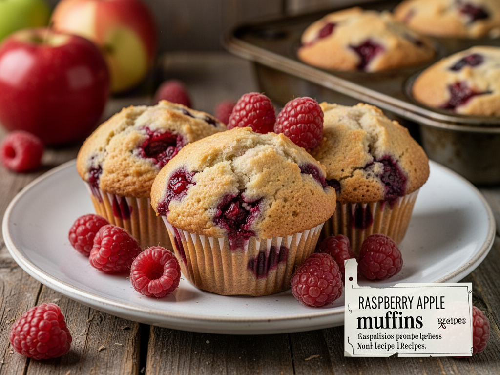Raspberry Apple Muffins