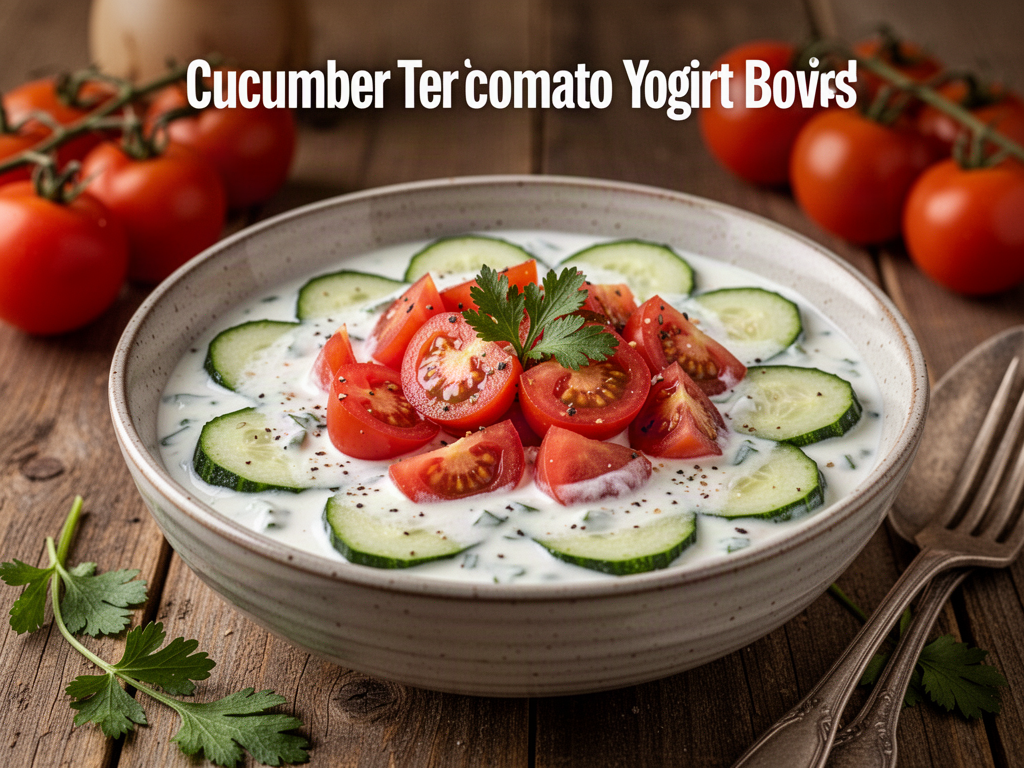 Cucumber Tomato Yogurt Bowl