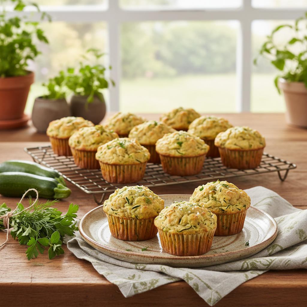 Zucchini Herb Muffins