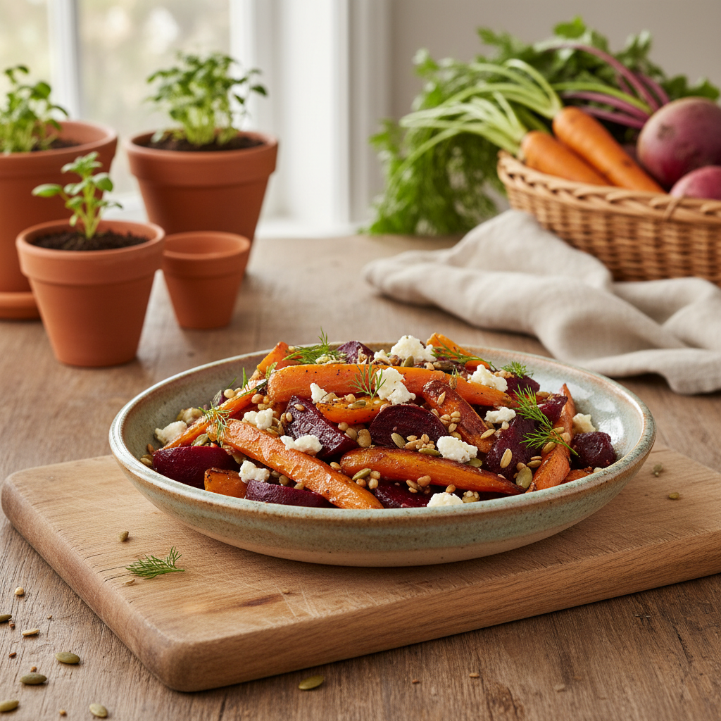 Roasted Carrot Beet Bowl