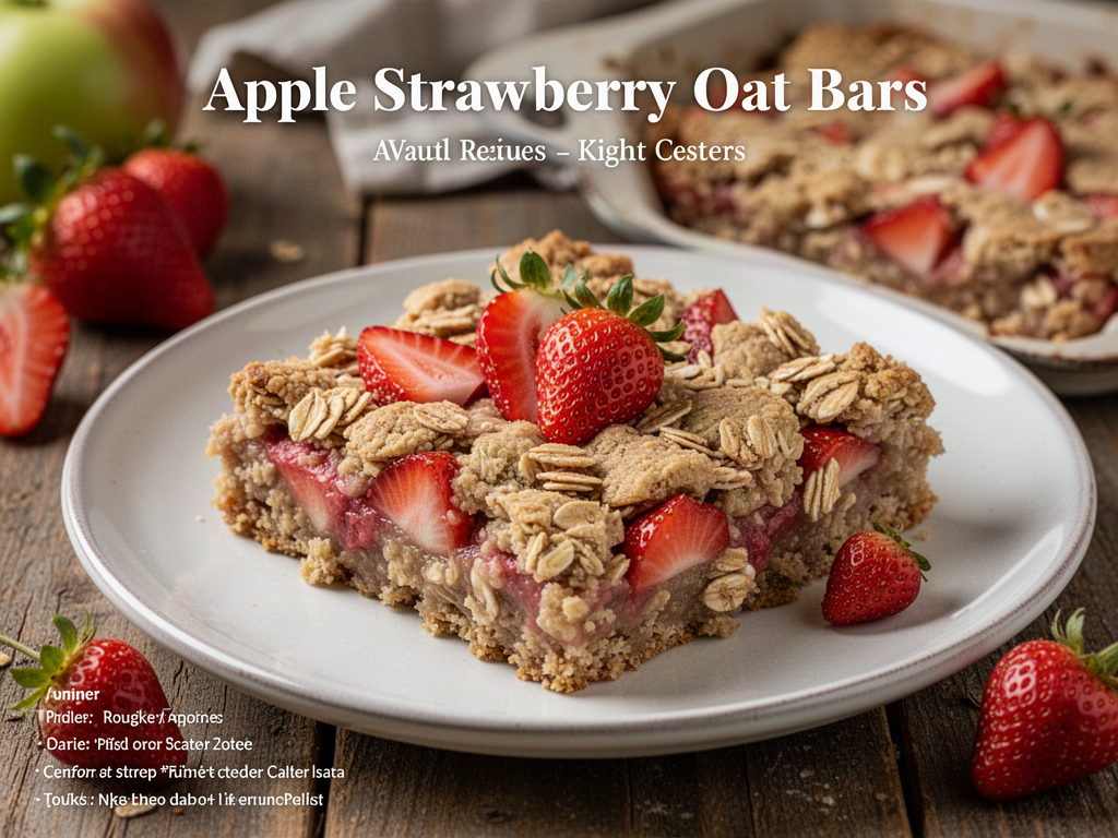 Apple Strawberry Oat Bars
