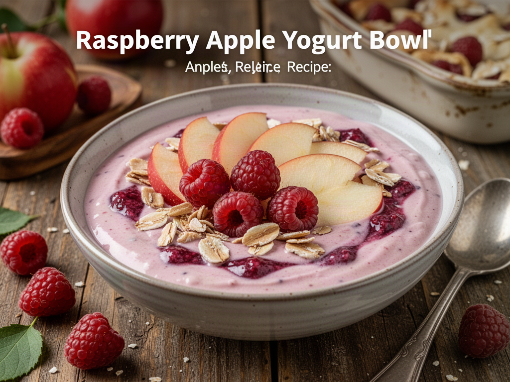 Raspberry Apple Yogurt Bowl
