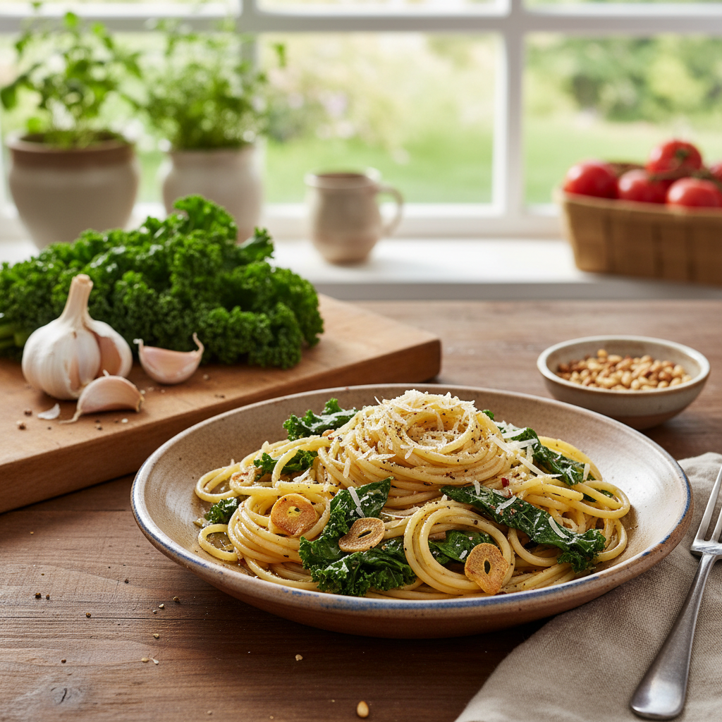 Garlic Kale Pasta